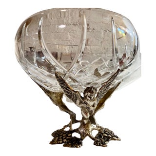Antique Figural Silver-Plated Centerpiece Bowl For Sale