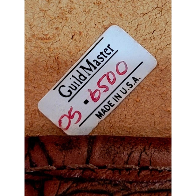 1990s Rare GuildMaster Limited Edition Crocodile Leather & Golf Club Director's Chair For Sale - Image 5 of 17