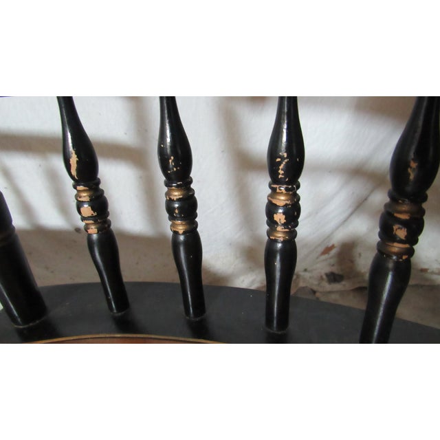 1980s Set Hitchcock Floral Chairs Dining Kitchen Farmhouse For Sale - Image 10 of 13