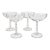 1990s Mikasa “Pearls” Crystal Champagne Coupes— Set of 4 For Sale