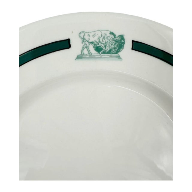 White Vintage New York Stock Exchange Luncheon Club Plate 10"d For Sale - Image 8 of 12