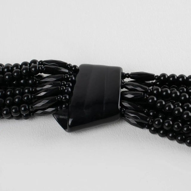 Angela Caputi Licorice Resin Multi-Strand Necklace For Sale - Image 9 of 10