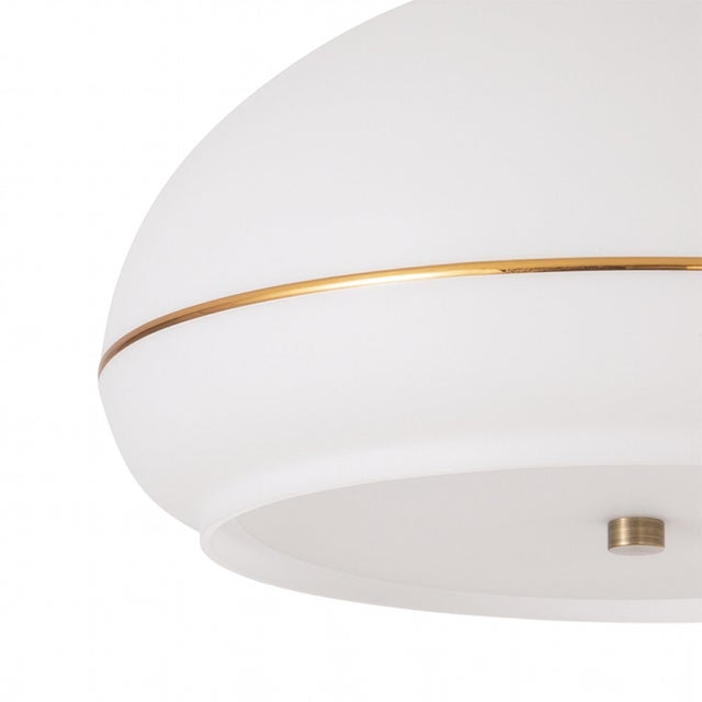 Nova Morelli Float Arc Lamp - Weathered Brass, Weathered Brass Lucite Shade, Steel Base, Dimmable For Sale - Image 4 of 7