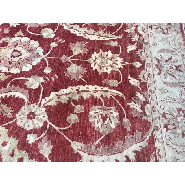 Orange Afghan Mahal Chobi Rug, 1990s For Sale - Image 8 of 10