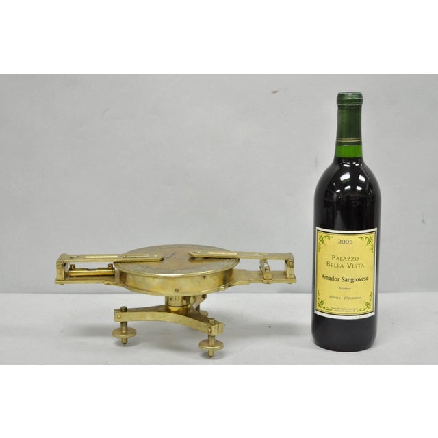 Vintage Victorian Style Reproduction Ash & Son Makers Brass Maritime Ship Compass Birmingham w/ Cover. Circa Late 20th...