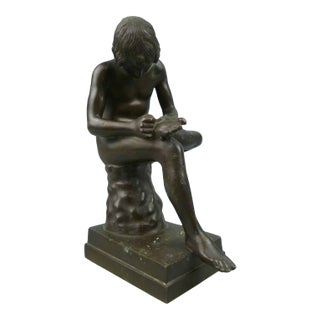 Grand Tour Bronze Sculpture of Spinario the Thorn Picker For Sale