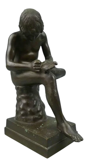 Grand Tour Bronze Sculpture of Spinario the Thorn Picker