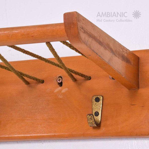 MidCentury Modern Vintage French Coat Rack in Maple Wood Chairish