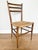 Mid-Century Italian Modern Rush Seat Ladder-Back Chair in the Manner of Gio Ponti For Sale In Washington DC - Image 6 of 9