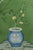 Chinoiserie Hand-Painted Wallpaper Panels, Emerald Green Background With Floral, Bird & Porcelain Vase Mural, Set of 2 For Sale - Image 4 of 6