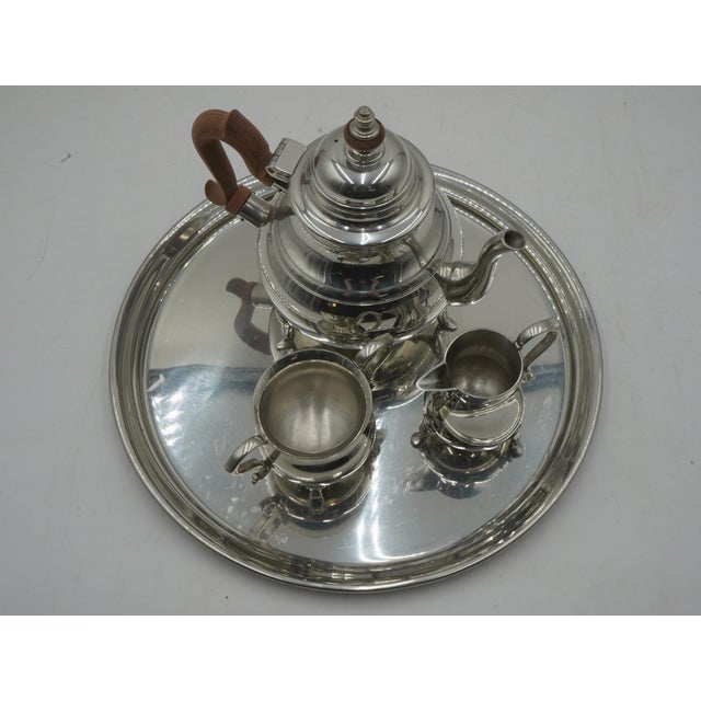 Traditional 1980s Kirk Stieff Pewter Colonial Williamsburg Tea Service - Set of 4 For Sale - Image 3 of 15
