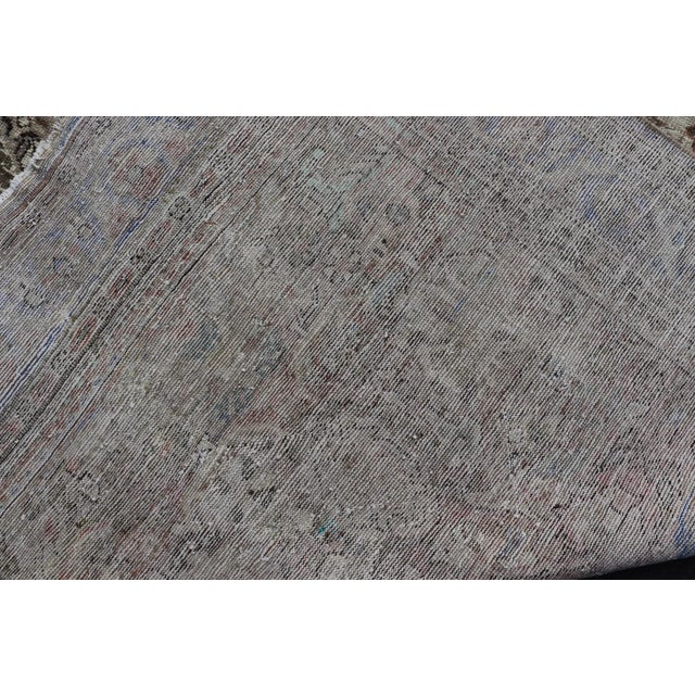 Square Antique Persian Sultanabad-Mahal Rug With All-Over Sub-Geometric Design For Sale - Image 12 of 12