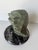 Stone 1980’s Vintage Carved Green Marble Abstract Sculpture on Black Marble Base, Unsigned For Sale - Image 7 of 12
