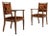 19th Century France Art Deco Burnt Orange Wood Armchair For Sale