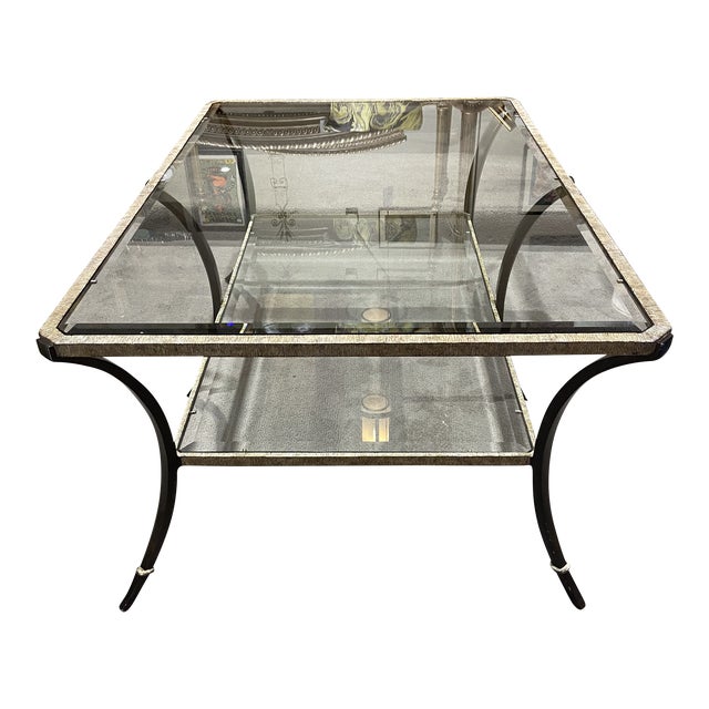 Marge Carson Gold Metal Frame Coffee Table Chairish