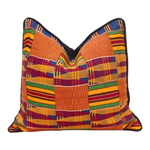 Akwaaba Vintage African Kente Pillow Cover