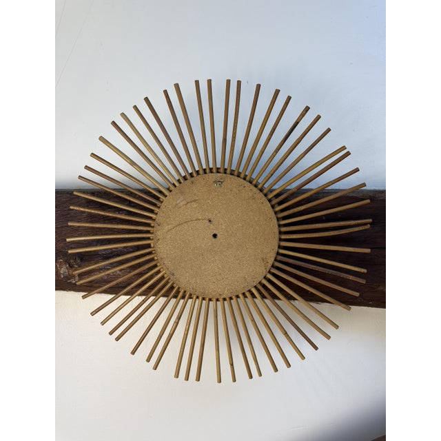 Large Vintage Rattan Mirror, France, 1960s For Sale - Image 6 of 7