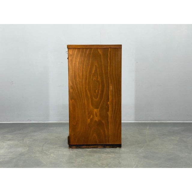 Art Deco Tambour Office Cabinet in Beech, Czechoslovakia, 1940s For Sale - Image 14 of 18