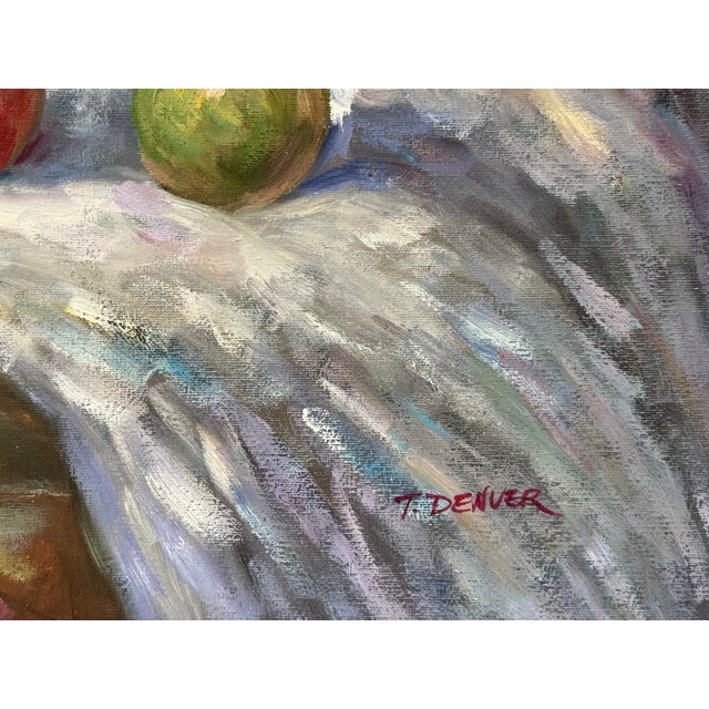 Midcentury Fruit Still Life Painting, Signed For Sale - Image 4 of 8