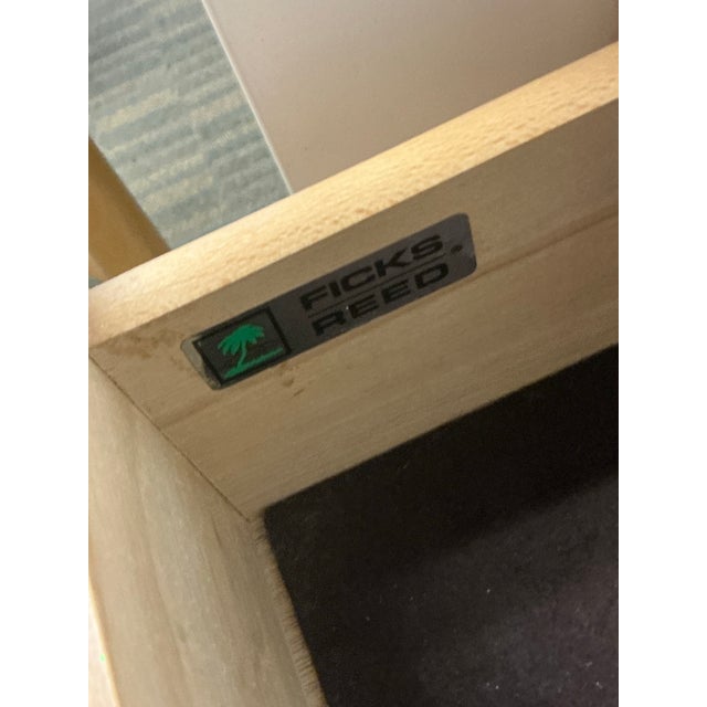 Khaki Vintage Coastal Ficks Reed Desk For Sale - Image 8 of 8