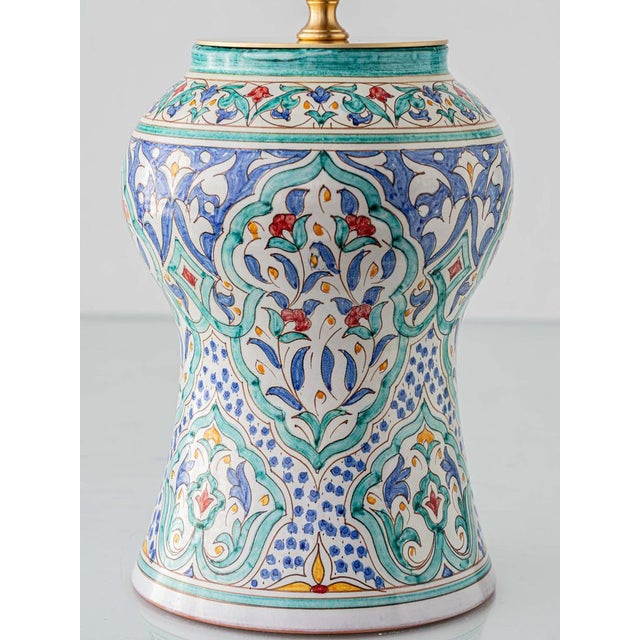 Spanish Hand-Painted Ceramic Table Lamp from Granada Pottery For Sale - Image 6 of 17