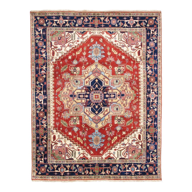 Serapi Wool Rust Area Rug- 6' 0'' X 6' 0'' For Sale