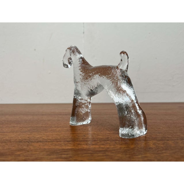 Vintage Swedish Glass Kennel Series Airedale Terrier Sculpture by Bertil Vallien for Kosta Boda, 1970s For Sale - Image 10 of 18