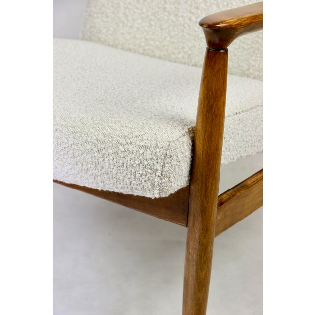 GFM-64 Armchair in White Ivory Bouclé from Edmund Homa, 1970s For Sale - Image 4 of 7