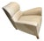 David Linley Aston Chair in Cream Leather For Sale