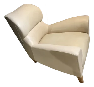 David Linley Aston Chair in Cream Leather
