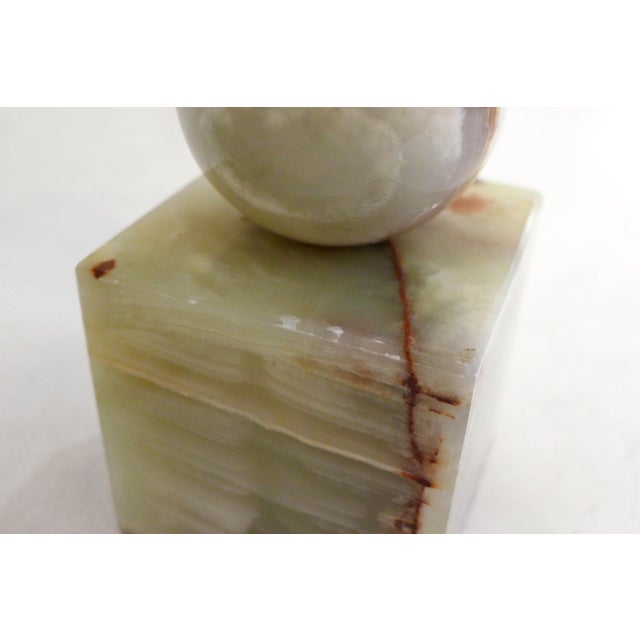 Beige Mid-Century Italian Modernist Sculptural Bookends in Onyx, 1950s, Set of 2 For Sale - Image 8 of 15