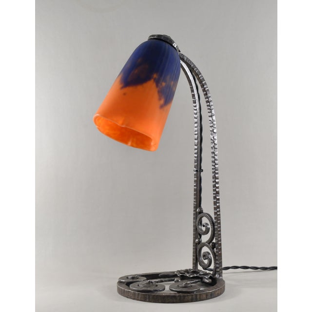 Art Deco French Art Deco Lamp by Daum 1920s France For Sale - Image 3 of 11