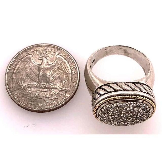 Modern 18 Karat Two-Tone Gold Effy Fashion Ring With Diamonds, Size 7.75 For Sale - Image 3 of 12