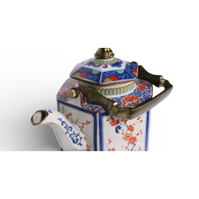 Japanese Porcelain Teapot and Warmer From the Toscany Collection Mounted as a Lamp For Sale - Image 9 of 17