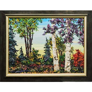 Maya Eventov Palette of Spring, Original Acrylic Canvas Hand Signed, Framed For Sale