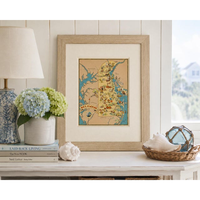 Celebrate the charm and character of the First State with this original 1935 pictorial map of Delaware, published in Our...