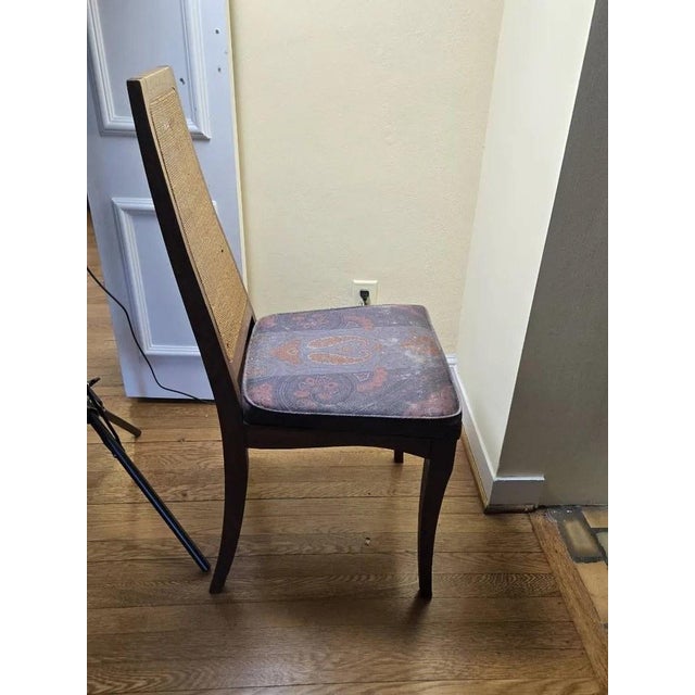 Set of 4 Mid-Century Cane Back Dining Chairs For Sale - Image 12 of 12