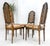 Set of 4 Bright floral Upholstery Cane Backs Turned Oak Legs Dining Chairs MINT! For Sale - Image 12 of 15