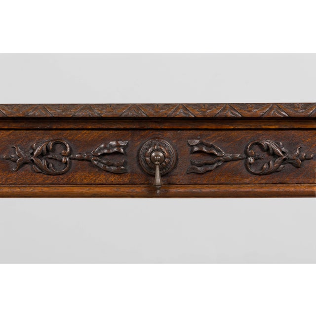 An antique French Louis XIII style oak table sourced in Provence, dating to the late 19th century. Structurally revised in...