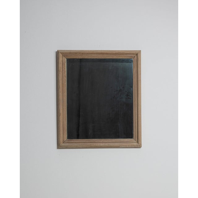 19th Century France Antique White Wood Mirror For Sale - Image 4 of 10