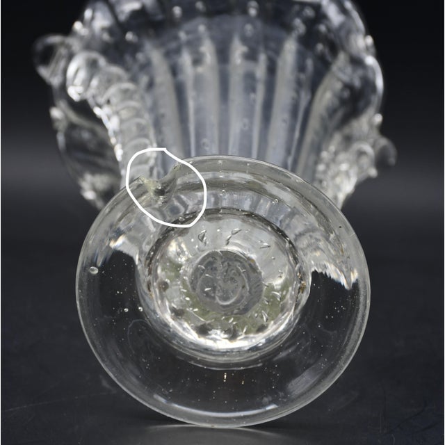 Transparent Art Decò Murano Bullicante Vase by Barovier & Toso, 1950s For Sale - Image 8 of 10