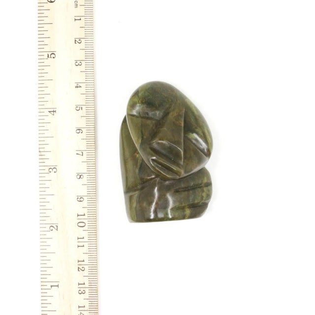 Stone Early 20th Century Shona Stone Verdite Portrait Sculpture Mzimba Collection For Sale - Image 7 of 7