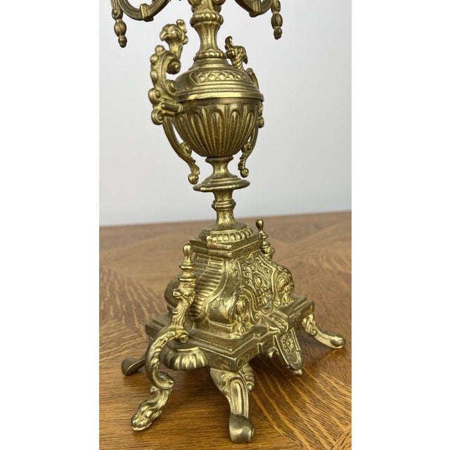 Vintage French Style Ornate Candleholders, Set of 2 For Sale - Image 9 of 16
