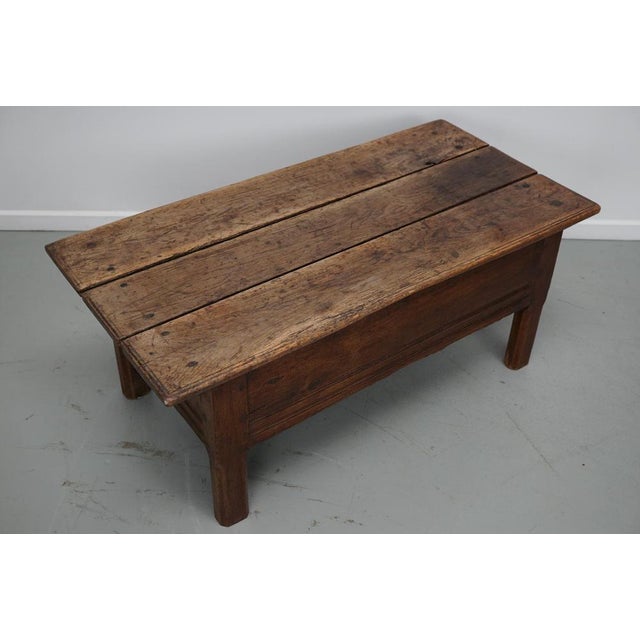 Antique Spanish Farmhouse Rustic Chestnut Coffee Table For Sale - Image 16 of 18