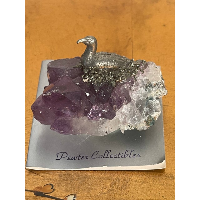 1970s Set of Two Amethyst Pewter Figurines Canadian Collection For Sale In Miami - Image 6 of 6