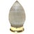 MCM Holophane Teardrop Glass Ceiling Pendant W/ Light Brass Fitter For Sale - Image 4 of 5