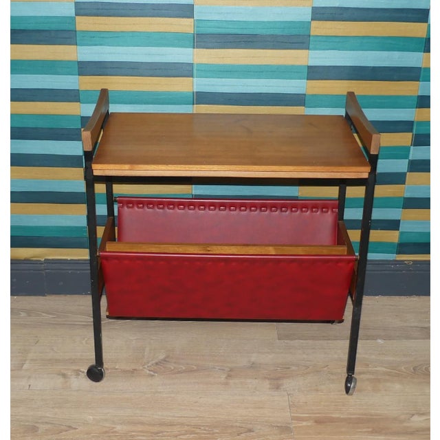 Small Side Table with Magazine Rack, 1960s For Sale - Image 4 of 11