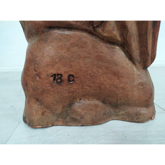 Garden Sculpture of Bather in Terracotta, 1920s For Sale - Image 9 of 15