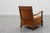 Brown Art Deco Oak Lounge Chair with Woven Leather Back and Ochre Velvet, Belgium, 1920s For Sale - Image 8 of 15