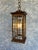 Spanish Gilt Metal Lantern With Textured Glass For Sale - Image 9 of 12